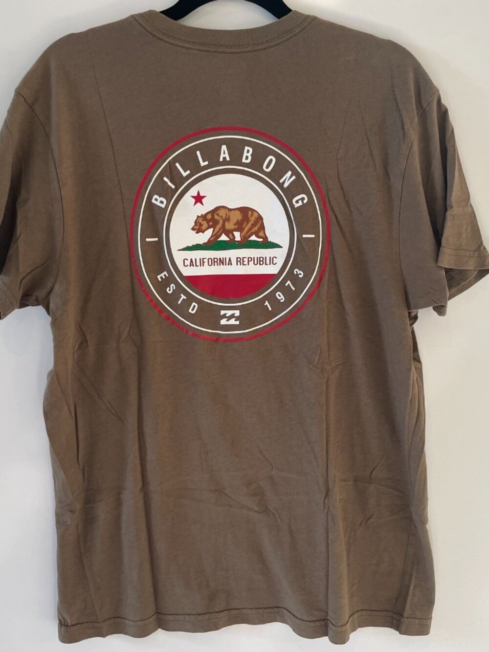 Billabong California Republic Bear Graphic Tee | Size M | Brown